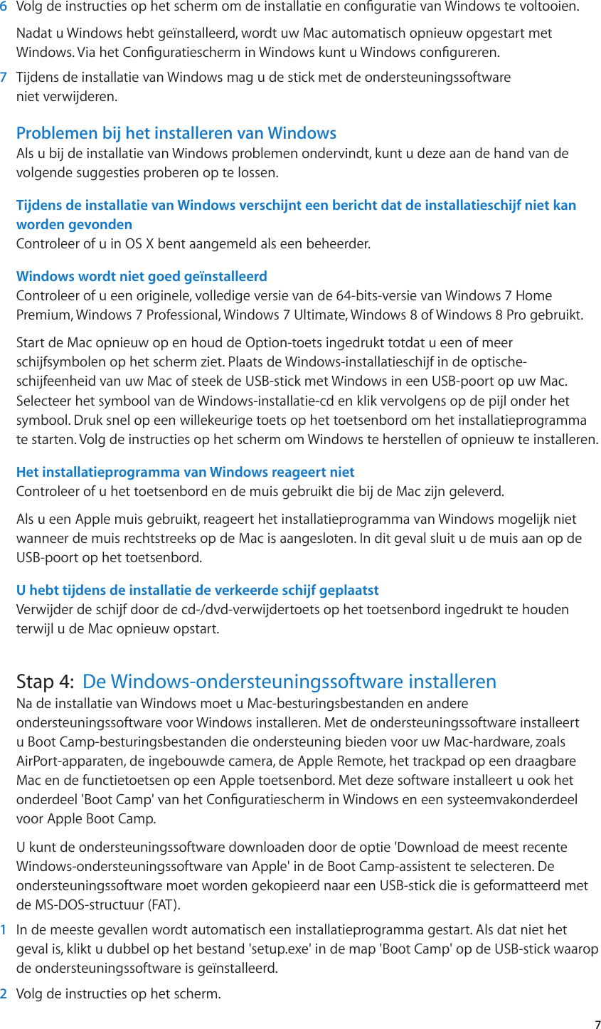 Page 7 of 11 - Apple BootCamp Boot Camp Installatie- En Configuratiegids User Manual Camp-Installatieenconfiguratiegids(OSXMountain Lion) Install-setup 10.8 N