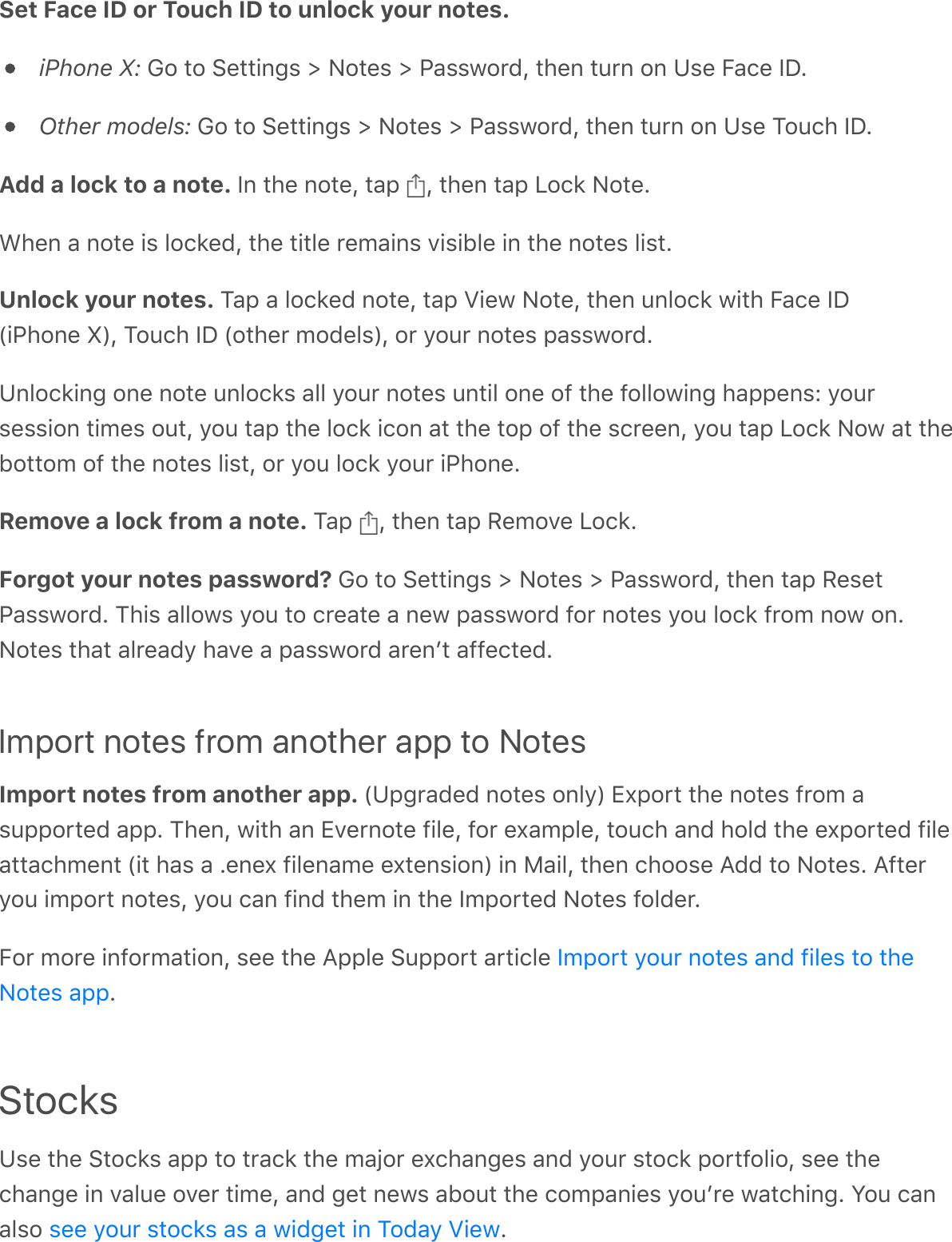 Set Face ID or Touch ID to unlock your notes. &apos;iPhone X: M$&apos;*$&apos;:&amp;**!%4,&apos;e&apos;E$*&amp;,&apos;e&apos;&quot;-,,3$0CQ&apos;*#&amp;%&apos;*60%&apos;$%&apos;1,&amp;&apos;5-/&amp;&apos;)&lt;GOther models: M$&apos;*$&apos;:&amp;**!%4,&apos;e&apos;E$*&amp;,&apos;e&apos;&quot;-,,3$0CQ&apos;*#&amp;%&apos;*60%&apos;$%&apos;1,&amp;&apos;?$6/#&apos;)&lt;GAdd a lock to a note. )%&apos;*#&amp;&apos;%$*&amp;Q&apos;*-;&apos; Q&apos;*#&amp;%&apos;*-;&apos;D$/2&apos;E$*&amp;GL#&amp;%&apos;-&apos;%$*&amp;&apos;!,&apos;.$/2&amp;CQ&apos;*#&amp;&apos;*!*.&amp;&apos;0&amp;9-!%,&apos;A!,!F.&amp;&apos;!%&apos;*#&amp;&apos;%$*&amp;,&apos;.!,*GUnlock your notes. ?-;&apos;-&apos;.$/2&amp;C&apos;%$*&amp;Q&apos;*-;&apos;Z!&amp;3&apos;E$*&amp;Q&apos;*#&amp;%&apos;6%.$/2&apos;3!*#&apos;5-/&amp;&apos;)&lt;\!&quot;#$%&amp;&apos;(]Q&apos;?$6/#&apos;)&lt;&apos;\$*#&amp;0&apos;9$C&amp;.,]Q&apos;$0&apos;&gt;$60&apos;%$*&amp;,&apos;;-,,3$0CG1%.$/2!%4&apos;$%&amp;&apos;%$*&amp;&apos;6%.$/2,&apos;-..&apos;&gt;$60&apos;%$*&amp;,&apos;6%*!.&apos;$%&amp;&apos;$7&apos;*#&amp;&apos;7$..$3!%4&apos;#-;;&amp;%,R&apos;&gt;$60,&amp;,,!$%&apos;*!9&amp;,&apos;$6*Q&apos;&gt;$6&apos;*-;&apos;*#&amp;&apos;.$/2&apos;!/$%&apos;-*&apos;*#&amp;&apos;*$;&apos;$7&apos;*#&amp;&apos;,/0&amp;&amp;%Q&apos;&gt;$6&apos;*-;&apos;D$/2&apos;E$3&apos;-*&apos;*#&amp;F$**$9&apos;$7&apos;*#&amp;&apos;%$*&amp;,&apos;.!,*Q&apos;$0&apos;&gt;$6&apos;.$/2&apos;&gt;$60&apos;!&quot;#$%&amp;GRemove a lock from a note. ?-;&apos; Q&apos;*#&amp;%&apos;*-;&apos;I&amp;9$A&amp;&apos;D$/2GForgot your notes password? M$&apos;*$&apos;:&amp;**!%4,&apos;e&apos;E$*&amp;,&apos;e&apos;&quot;-,,3$0CQ&apos;*#&amp;%&apos;*-;&apos;I&amp;,&amp;*&quot;-,,3$0CG&apos;?#!,&apos;-..$3,&apos;&gt;$6&apos;*$&apos;/0&amp;-*&amp;&apos;-&apos;%&amp;3&apos;;-,,3$0C&apos;7$0&apos;%$*&amp;,&apos;&gt;$6&apos;.$/2&apos;70$9&apos;%$3&apos;$%GE$*&amp;,&apos;*#-*&apos;-.0&amp;-C&gt;&apos;#-A&amp;&apos;-&apos;;-,,3$0C&apos;-0&amp;%+*&apos;-77&amp;/*&amp;CGImport notes from another app to NotesImport notes from another app. \1;40-C&amp;C&apos;%$*&amp;,&apos;$%.&gt;]&apos;X^;$0*&apos;*#&amp;&apos;%$*&amp;,&apos;70$9&apos;-,6;;$0*&amp;C&apos;-;;G&apos;?#&amp;%Q&apos;3!*#&apos;-%&apos;XA&amp;0%$*&amp;&apos;7!.&amp;Q&apos;7$0&apos;&amp;^-9;.&amp;Q&apos;*$6/#&apos;-%C&apos;#$.C&apos;*#&amp;&apos;&amp;^;$0*&amp;C&apos;7!.&amp;-**-/#9&amp;%*&apos;\!*&apos;#-,&apos;-&apos;G&amp;%&amp;^&apos;7!.&amp;%-9&amp;&apos;&amp;^*&amp;%,!$%]&apos;!%&apos;H-!.Q&apos;*#&amp;%&apos;/#$$,&amp;&apos;BCC&apos;*$&apos;E$*&amp;,G&apos;B7*&amp;0&gt;$6&apos;!9;$0*&apos;%$*&amp;,Q&apos;&gt;$6&apos;/-%&apos;7!%C&apos;*#&amp;9&apos;!%&apos;*#&amp;&apos;)9;$0*&amp;C&apos;E$*&amp;,&apos;7$.C&amp;0G5$0&apos;9$0&amp;&apos;!%7$09-*!$%Q&apos;,&amp;&amp;&apos;*#&amp;&apos;B;;.&amp;&apos;:6;;$0*&apos;-0*!/.&amp;&apos;GStocks1,&amp;&apos;*#&amp;&apos;:*$/2,&apos;-;;&apos;*$&apos;*0-/2&apos;*#&amp;&apos;9-_$0&apos;&amp;^/#-%4&amp;,&apos;-%C&apos;&gt;$60&apos;,*$/2&apos;;$0*7$.!$Q&apos;,&amp;&amp;&apos;*#&amp;/#-%4&amp;&apos;!%&apos;A-.6&amp;&apos;$A&amp;0&apos;*!9&amp;Q&apos;-%C&apos;4&amp;*&apos;%&amp;3,&apos;-F$6*&apos;*#&amp;&apos;/$9;-%!&amp;,&apos;&gt;$6+0&amp;&apos;3-*/#!%4G&apos;S$6&apos;/-%-.,$&apos; G)9;$0*&apos;&gt;$60&apos;%$*&amp;,&apos;-%C&apos;7!.&amp;,&apos;*$&apos;*#&amp;E$*&amp;,&apos;-;;,&amp;&amp;&apos;&gt;$60&apos;,*$/2,&apos;-,&apos;-&apos;3!C4&amp;*&apos;!%&apos;?$C-&gt;&apos;Z!&amp;3