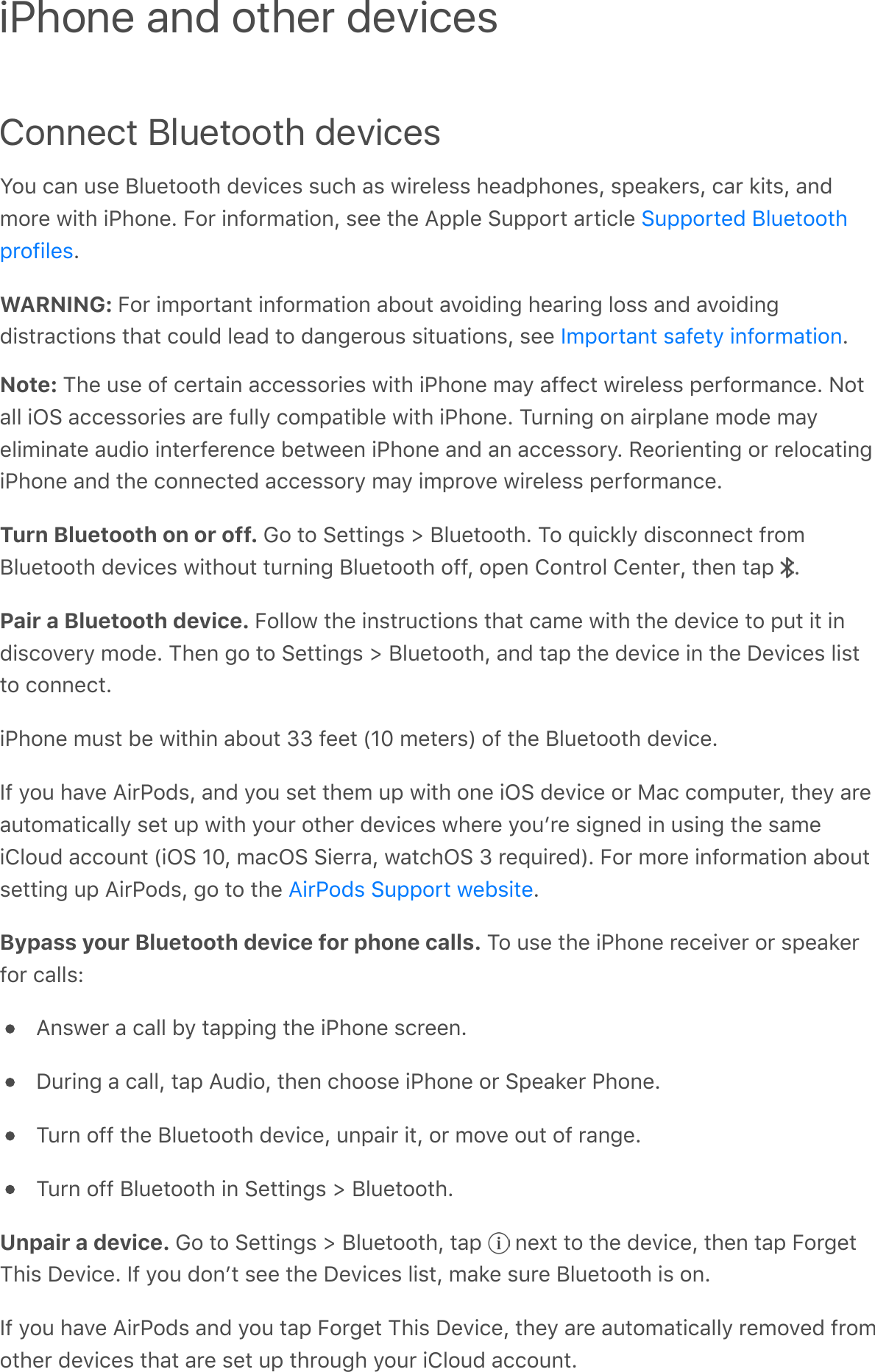 Connect Bluetooth devicesS$6&apos;/-%&apos;6,&amp;&apos;P.6&amp;*$$*#&apos;C&amp;A!/&amp;,&apos;,6/#&apos;-,&apos;3!0&amp;.&amp;,,&apos;#&amp;-C;#$%&amp;,Q&apos;,;&amp;-2&amp;0,Q&apos;/-0&apos;2!*,Q&apos;-%C9$0&amp;&apos;3!*#&apos;!&quot;#$%&amp;G&apos;5$0&apos;!%7$09-*!$%Q&apos;,&amp;&amp;&apos;*#&amp;&apos;B;;.&amp;&apos;:6;;$0*&apos;-0*!/.&amp;&apos;GWARNING: 5$0&apos;!9;$0*-%*&apos;!%7$09-*!$%&apos;-F$6*&apos;-A$!C!%4&apos;#&amp;-0!%4&apos;.$,,&apos;-%C&apos;-A$!C!%4C!,*0-/*!$%,&apos;*#-*&apos;/$6.C&apos;.&amp;-C&apos;*$&apos;C-%4&amp;0$6,&apos;,!*6-*!$%,Q&apos;,&amp;&amp;&apos; GNote: ?#&amp;&apos;6,&amp;&apos;$7&apos;/&amp;0*-!%&apos;-//&amp;,,$0!&amp;,&apos;3!*#&apos;!&quot;#$%&amp;&apos;9-&gt;&apos;-77&amp;/*&apos;3!0&amp;.&amp;,,&apos;;&amp;07$09-%/&amp;G&apos;E$*-..&apos;!N:&apos;-//&amp;,,$0!&amp;,&apos;-0&amp;&apos;76..&gt;&apos;/$9;-*!F.&amp;&apos;3!*#&apos;!&quot;#$%&amp;G&apos;?60%!%4&apos;$%&apos;-!0;.-%&amp;&apos;9$C&amp;&apos;9-&gt;&amp;.!9!%-*&amp;&apos;-6C!$&apos;!%*&amp;07&amp;0&amp;%/&amp;&apos;F&amp;*3&amp;&amp;%&apos;!&quot;#$%&amp;&apos;-%C&apos;-%&apos;-//&amp;,,$0&gt;G&apos;I&amp;$0!&amp;%*!%4&apos;$0&apos;0&amp;.$/-*!%4!&quot;#$%&amp;&apos;-%C&apos;*#&amp;&apos;/$%%&amp;/*&amp;C&apos;-//&amp;,,$0&gt;&apos;9-&gt;&apos;!9;0$A&amp;&apos;3!0&amp;.&amp;,,&apos;;&amp;07$09-%/&amp;GTurn Bluetooth on or off. M$&apos;*$&apos;:&amp;**!%4,&apos;e&apos;P.6&amp;*$$*#G&apos;?$&apos;d6!/2.&gt;&apos;C!,/$%%&amp;/*&apos;70$9P.6&amp;*$$*#&apos;C&amp;A!/&amp;,&apos;3!*#$6*&apos;*60%!%4&apos;P.6&amp;*$$*#&apos;$77Q&apos;$;&amp;%&apos;T$%*0$.&apos;T&amp;%*&amp;0Q&apos;*#&amp;%&apos;*-;&apos; GPair a Bluetooth device. 5$..$3&apos;*#&amp;&apos;!%,*06/*!$%,&apos;*#-*&apos;/-9&amp;&apos;3!*#&apos;*#&amp;&apos;C&amp;A!/&amp;&apos;*$&apos;;6*&apos;!*&apos;!%C!,/$A&amp;0&gt;&apos;9$C&amp;G&apos;?#&amp;%&apos;4$&apos;*$&apos;:&amp;**!%4,&apos;e&apos;P.6&amp;*$$*#Q&apos;-%C&apos;*-;&apos;*#&amp;&apos;C&amp;A!/&amp;&apos;!%&apos;*#&amp;&apos;&lt;&amp;A!/&amp;,&apos;.!,**$&apos;/$%%&amp;/*G!&quot;#$%&amp;&apos;96,*&apos;F&amp;&apos;3!*#!%&apos;-F$6*&apos;ff&apos;7&amp;&amp;*&apos;\Oo&apos;9&amp;*&amp;0,]&apos;$7&apos;*#&amp;&apos;P.6&amp;*$$*#&apos;C&amp;A!/&amp;G)7&apos;&gt;$6&apos;#-A&amp;&apos;B!0&quot;$C,Q&apos;-%C&apos;&gt;$6&apos;,&amp;*&apos;*#&amp;9&apos;6;&apos;3!*#&apos;$%&amp;&apos;!N:&apos;C&amp;A!/&amp;&apos;$0&apos;H-/&apos;/$9;6*&amp;0Q&apos;*#&amp;&gt;&apos;-0&amp;-6*$9-*!/-..&gt;&apos;,&amp;*&apos;6;&apos;3!*#&apos;&gt;$60&apos;$*#&amp;0&apos;C&amp;A!/&amp;,&apos;3#&amp;0&amp;&apos;&gt;$6+0&amp;&apos;,!4%&amp;C&apos;!%&apos;6,!%4&apos;*#&amp;&apos;,-9&amp;!T.$6C&apos;-//$6%*&apos;\!N:&apos;OoQ&apos;9-/N:&apos;:!&amp;00-Q&apos;3-*/#N:&apos;f&apos;0&amp;d6!0&amp;C]G&apos;5$0&apos;9$0&amp;&apos;!%7$09-*!$%&apos;-F$6*,&amp;**!%4&apos;6;&apos;B!0&quot;$C,Q&apos;4$&apos;*$&apos;*#&amp;&apos; GBypass your Bluetooth device for phone calls. ?$&apos;6,&amp;&apos;*#&amp;&apos;!&quot;#$%&amp;&apos;0&amp;/&amp;!A&amp;0&apos;$0&apos;,;&amp;-2&amp;07$0&apos;/-..,RB%,3&amp;0&apos;-&apos;/-..&apos;F&gt;&apos;*-;;!%4&apos;*#&amp;&apos;!&quot;#$%&amp;&apos;,/0&amp;&amp;%G&lt;60!%4&apos;-&apos;/-..Q&apos;*-;&apos;B6C!$Q&apos;*#&amp;%&apos;/#$$,&amp;&apos;!&quot;#$%&amp;&apos;$0&apos;:;&amp;-2&amp;0&apos;&quot;#$%&amp;G?60%&apos;$77&apos;*#&amp;&apos;P.6&amp;*$$*#&apos;C&amp;A!/&amp;Q&apos;6%;-!0&apos;!*Q&apos;$0&apos;9$A&amp;&apos;$6*&apos;$7&apos;0-%4&amp;G?60%&apos;$77&apos;P.6&amp;*$$*#&apos;!%&apos;:&amp;**!%4,&apos;e&apos;P.6&amp;*$$*#GUnpair a device. M$&apos;*$&apos;:&amp;**!%4,&apos;e&apos;P.6&amp;*$$*#Q&apos;*-;&apos; &apos;%&amp;^*&apos;*$&apos;*#&amp;&apos;C&amp;A!/&amp;Q&apos;*#&amp;%&apos;*-;&apos;5$04&amp;*?#!,&apos;&lt;&amp;A!/&amp;G&apos;)7&apos;&gt;$6&apos;C$%+*&apos;,&amp;&amp;&apos;*#&amp;&apos;&lt;&amp;A!/&amp;,&apos;.!,*Q&apos;9-2&amp;&apos;,60&amp;&apos;P.6&amp;*$$*#&apos;!,&apos;$%G)7&apos;&gt;$6&apos;#-A&amp;&apos;B!0&quot;$C,&apos;-%C&apos;&gt;$6&apos;*-;&apos;5$04&amp;*&apos;?#!,&apos;&lt;&amp;A!/&amp;Q&apos;*#&amp;&gt;&apos;-0&amp;&apos;-6*$9-*!/-..&gt;&apos;0&amp;9$A&amp;C&apos;70$9$*#&amp;0&apos;C&amp;A!/&amp;,&apos;*#-*&apos;-0&amp;&apos;,&amp;*&apos;6;&apos;*#0$64#&apos;&gt;$60&apos;!T.$6C&apos;-//$6%*GiPhone and other devices:6;;$0*&amp;C&apos;P.6&amp;*$$*#;0$7!.&amp;,)9;$0*-%*&apos;,-7&amp;*&gt;&apos;!%7$09-*!$%B!0&quot;$C,&apos;:6;;$0*&apos;3&amp;F,!*&amp;