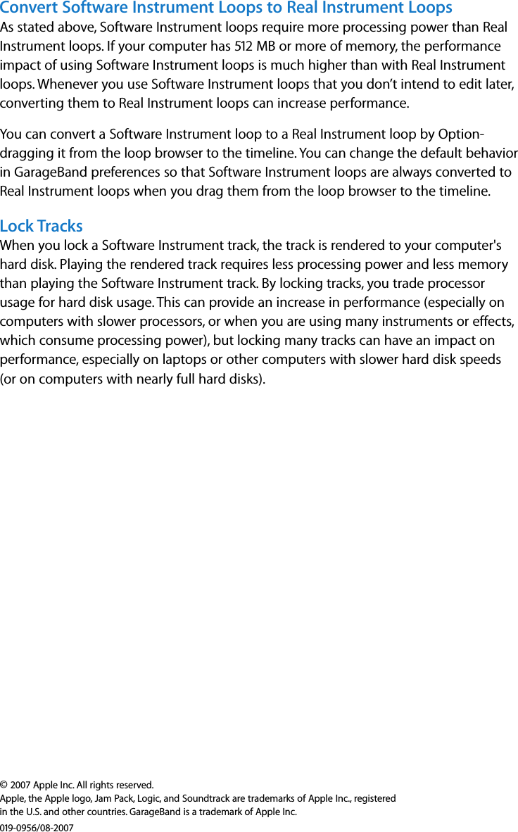 Page 9 of 9 - Apple Jam Pack Using The Instruments And Loops In GarageBand User Manual Garage Band Pack: Voices