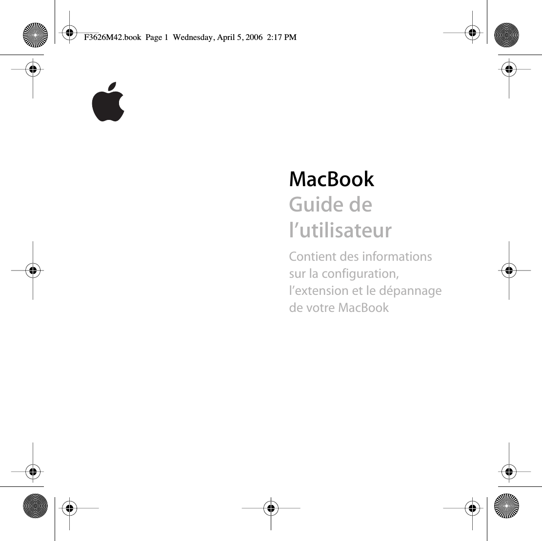 Apple MacBook (13 pouces) F3626M42 User Manual Mac Book (13 Pouces