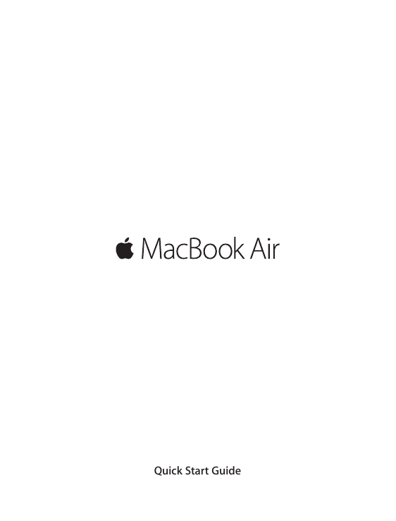Page 1 of 6 - Apple MacBook Air (13-inch, 2017) User Manual Mac Book - Quick Start Macbook-air-13-2017-qs