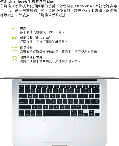 Apple Macbookair 13 Inch 17 Macbook Air 快速參考指南使用手册mac Book Air 13英寸 17 Inch 17 Qs Ta