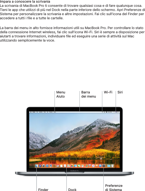 Page 4 of 6 - Apple MacBook Pro (13-inch, 2017, Four Thunderbolt 3 Ports) User Manual Mac Book (13 Pollici, Quattro Porte 3) - Guida Rapida 13 Mid2017 4t3 Qsg T
