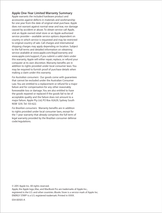 Page 4 of 4 - Apple MacBook Pro (Retina, 13-inch, Early 2015) Info User Manual Mac Book - Guide Retina 13 Inch 2015