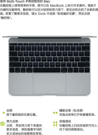 Page 5 of 6 - Apple MacBook(Retina,12-inch,2017) MacBook 使用手册 Mac Book(Retina显示屏12英寸,2017）-快速入门指南 Retina 12 Inch Mid2017 Qsg Ch