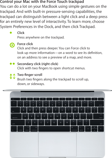 Page 5 of 6 - Apple MacBook (Retina, 12-inch, Early 2016) Quick Start Guide User Manual Mac Book - Retina 12 Inch Early2016 Qs