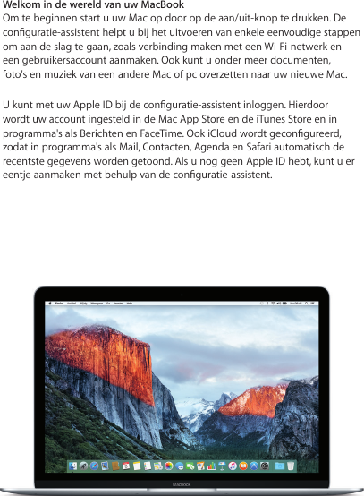 Page 2 of 6 - Apple MacBook(Retina,12-inch,begin2016) MacBook Beknopte Handleiding User Manual Mac Book(Retina,12-inch,begin2016)-Beknoptehandleiding Retina 12 Inch Early2016 Qs-n