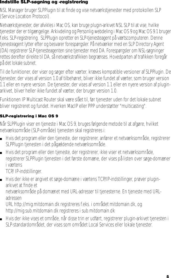 Page 5 of 10 - Apple Mac OS X-serverkomponenter DK999.0038Z.NSL User Manual Network Services Location Manager - Håndbog For Netværksadministratorer DK999.0038Z.NSL-DA