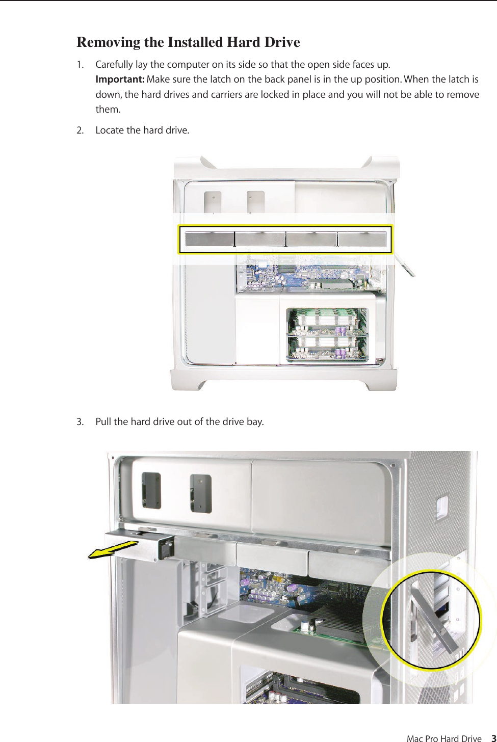 Page 3 of 5 - Apple MacPro Mac Pro Hard Drive DIY Replacement Instructions User Manual DIYReplacement