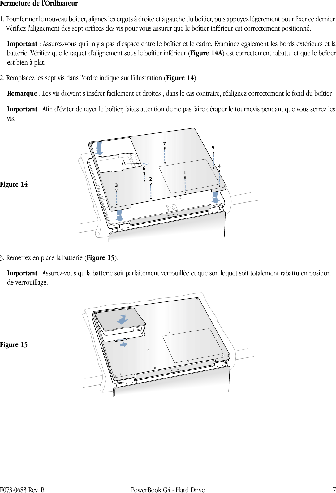 Page 7 of 8 - Apple PowerBook G4 (DVI) Hard Drive User Manual Power Book G4 (DVI, 1GHz/867MHz) - Disque Dur Instructions De Remplacement Pbg4dvi-hd-cip