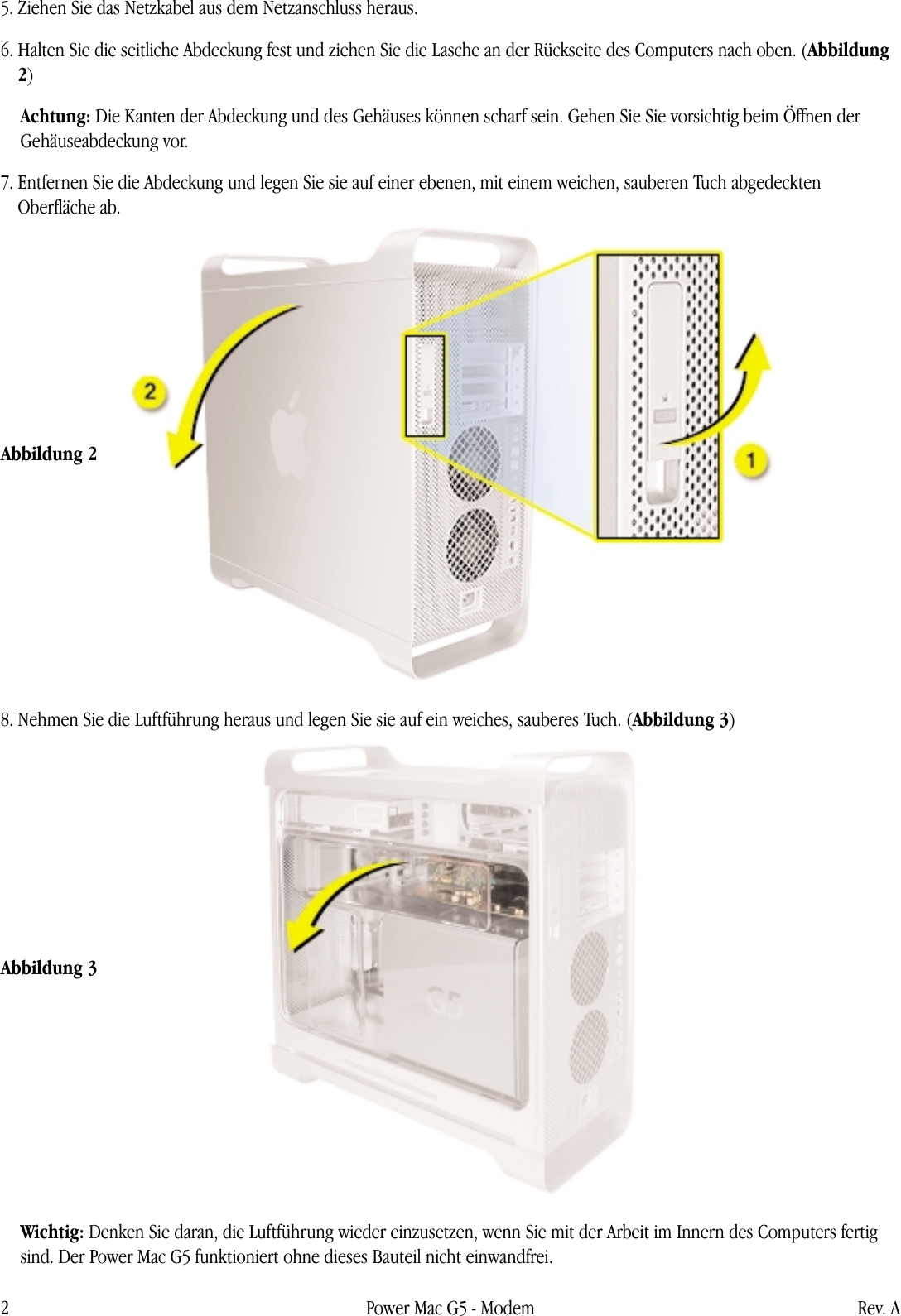 Page 2 of 5 - Apple Power Mac G5 (Late 2004) Modem (DIY) User Manual (Ende - Anweisungen Zum Austauschen Soft