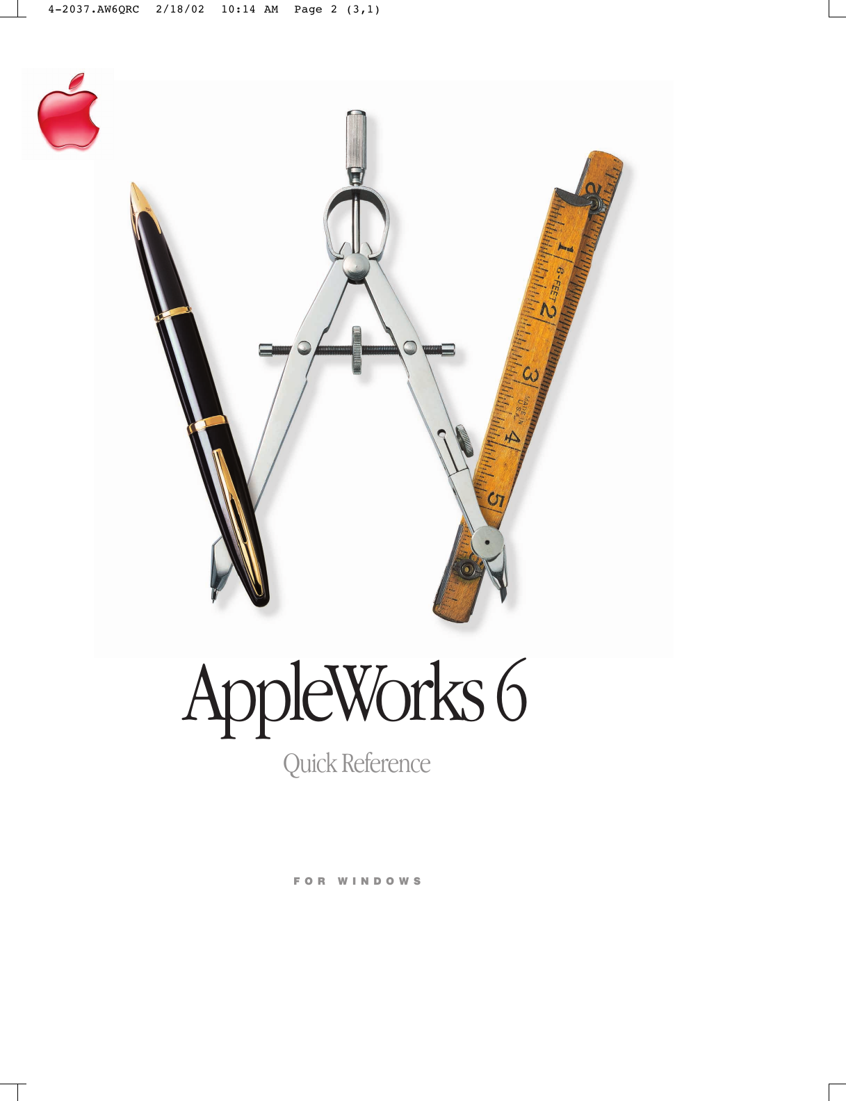 Page 1 of 6 - Apple Productivity Software AppleWorks 6 For Windows User Manual Works Windows: Quick Reference Appleworks6WIN