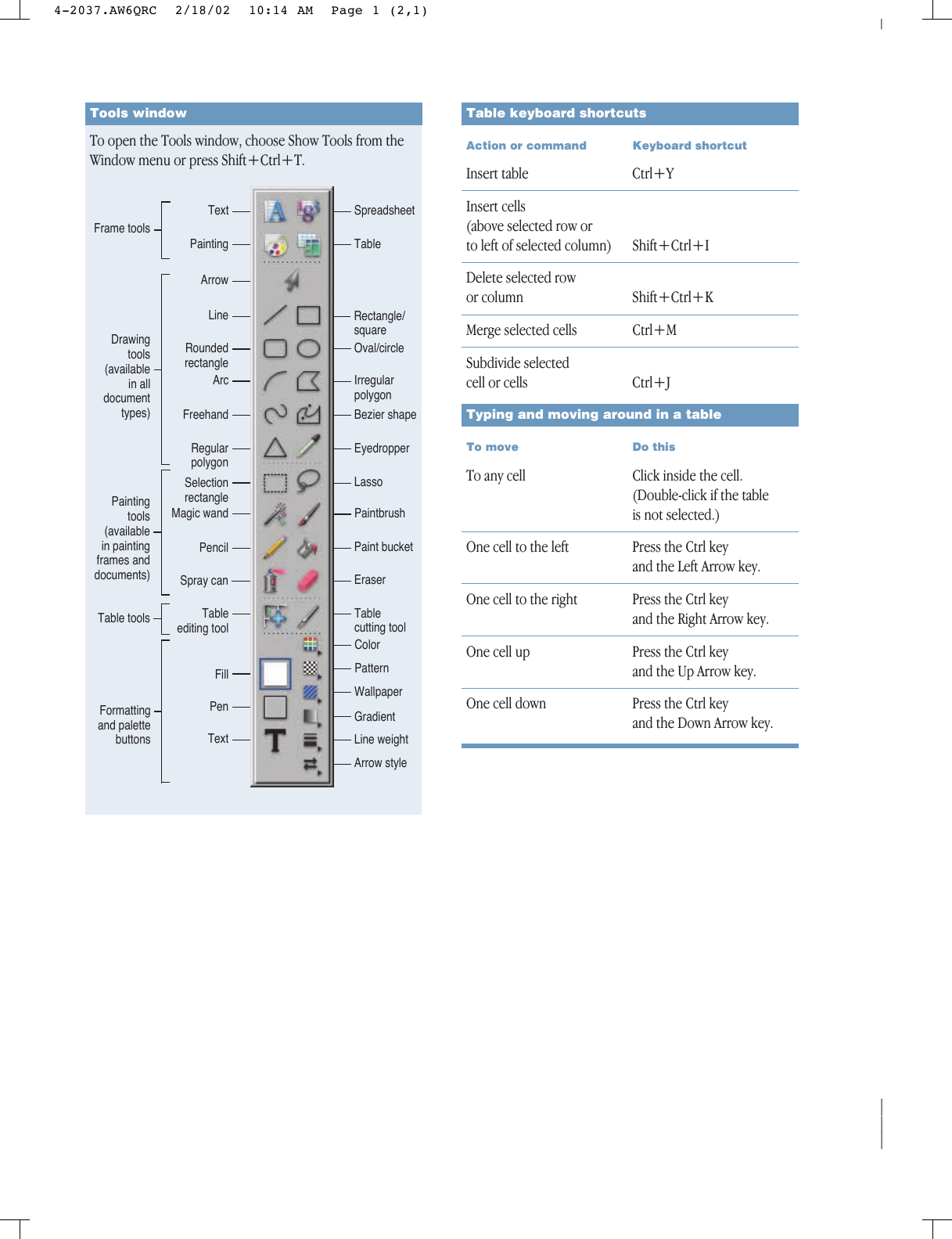 Page 3 of 6 - Apple Productivity Software AppleWorks 6 For Windows User Manual Works Windows: Quick Reference Appleworks6WIN