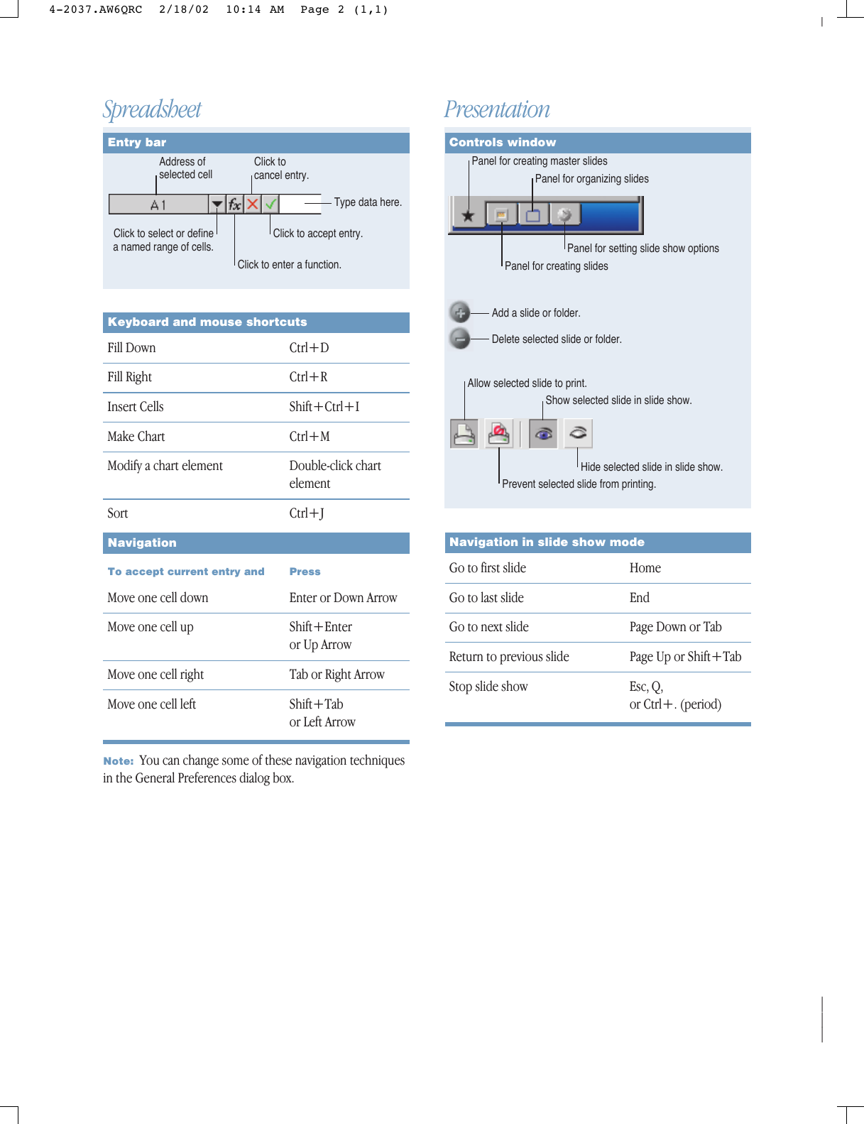Page 5 of 6 - Apple Productivity Software AppleWorks 6 For Windows User Manual Works Windows: Quick Reference Appleworks6WIN