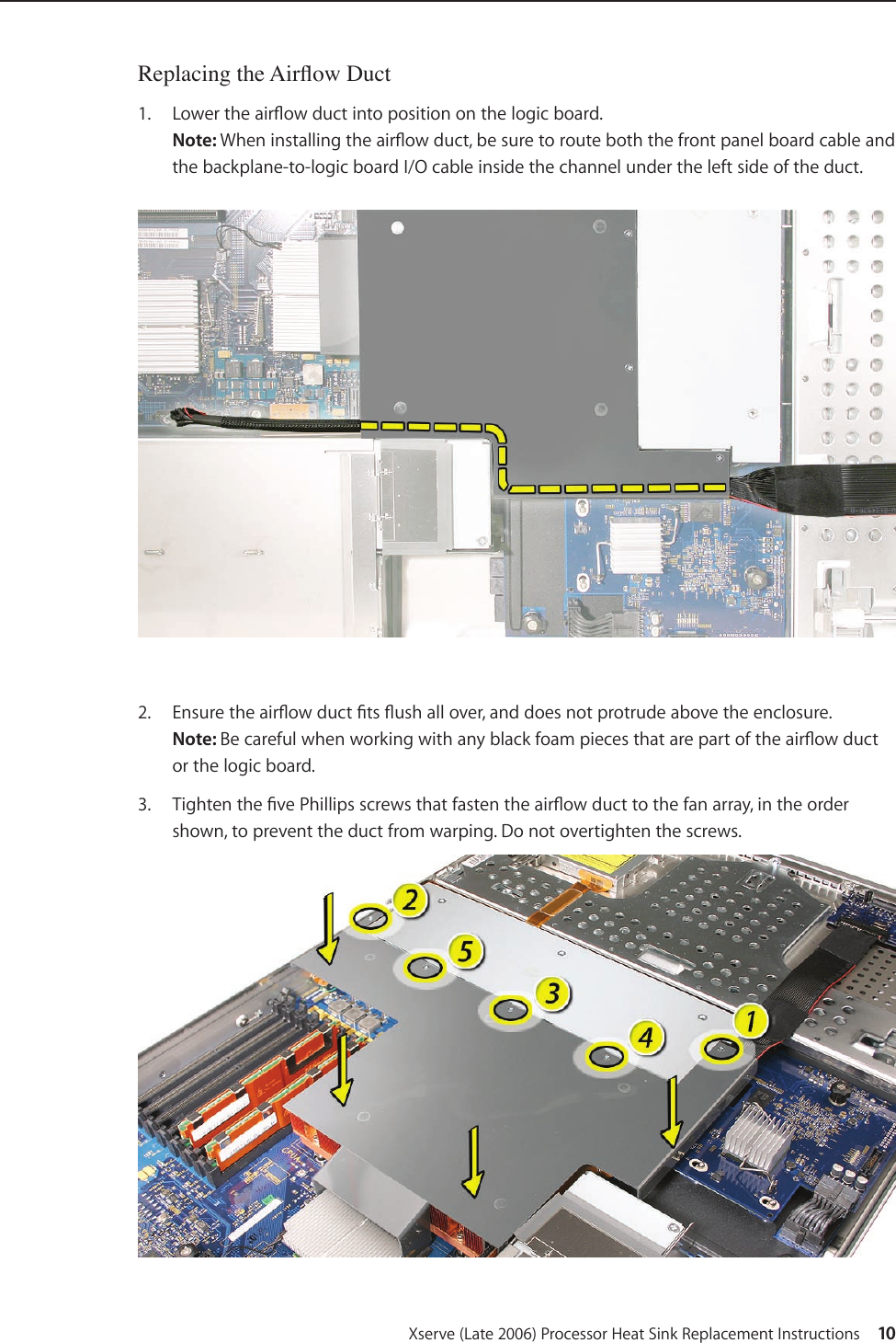 Page 10 of 11 - Apple Xserve(Late2006) Xserve Intel (Late 2006) DIY Procedure For Heatsink (Manual) User Manual Intel(Late2006)DIYProcedurefor Heatsink(Manual)