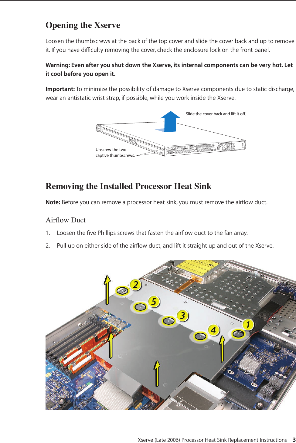 Page 3 of 11 - Apple Xserve(Late2006) Xserve Intel (Late 2006) DIY Procedure For Heatsink (Manual) User Manual Intel(Late2006)DIYProcedurefor Heatsink(Manual)