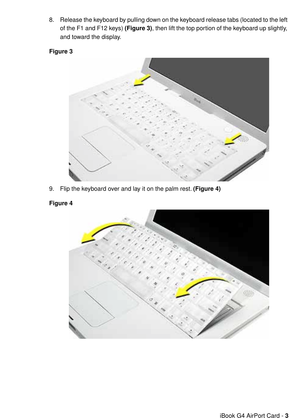 Page 3 of 9 - Apple IBook G4 (12-inch Late 2004) User Manual I Book (Late - Air Port Extreme Card Replacement Instructions Ibg4-apc-cip1