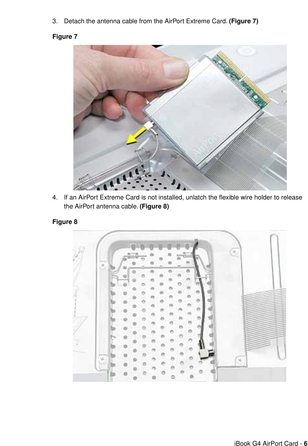 Page 6 of 9 - Apple IBook G4 (12-inch Late 2004) User Manual I Book (Late - Air Port Extreme Card Replacement Instructions Ibg4-apc-cip1