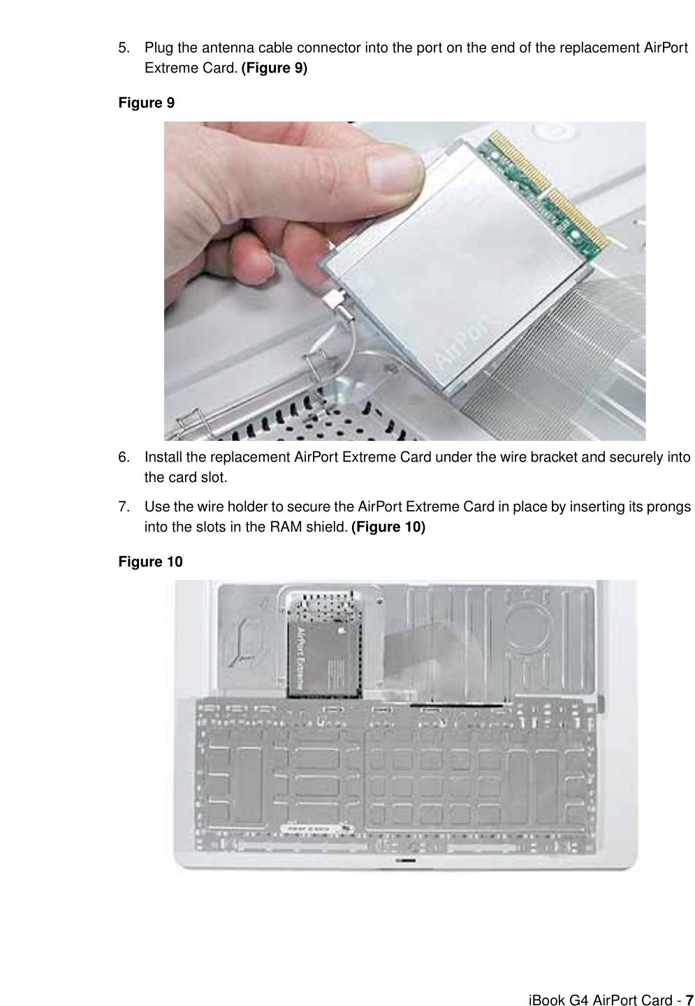 Page 7 of 9 - Apple IBook G4 (12-inch Late 2004) User Manual I Book (Late - Air Port Extreme Card Replacement Instructions Ibg4-apc-cip1
