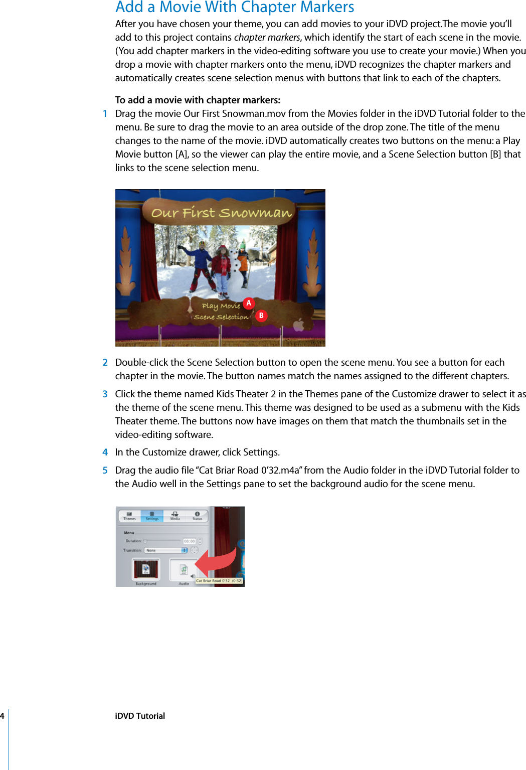 Page 4 of 12 - Apple IDVD Tutorial (Manual) User Manual I DVD 4 DVDTutorial