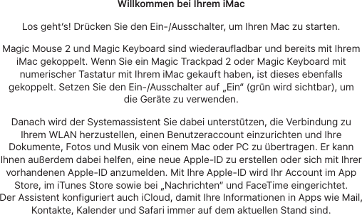 Page 2 of 6 - Apple IMac (Retina 5K, 27-inch, 2017) User Manual I Mac 27 Zoll, - Kurzübersicht Imac-5k-mid2017-qsg-d