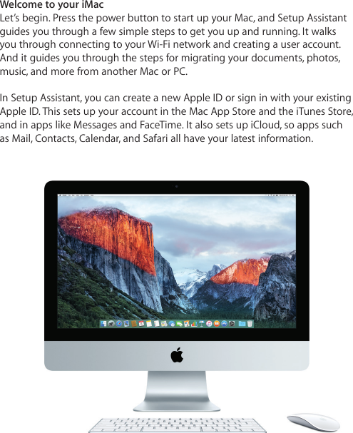 Page 2 of 6 - Apple IMac (Retina 5K, 27-inch, Late 2015) Cf993c2588680da46d3b94b218071e8a7106ed7ff1e3d7d17527c2ee1dd496d2 User Manual I Mac - Quick Start Guide Imac-5k-late2015-quickstart