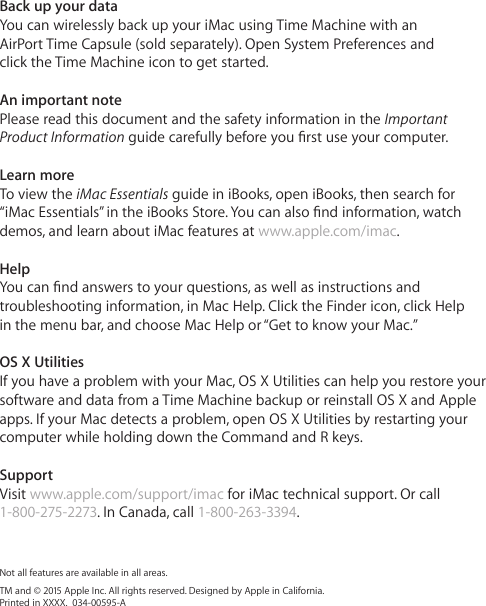 Page 6 of 6 - Apple IMac (Retina 5K, 27-inch, Late 2015) Cf993c2588680da46d3b94b218071e8a7106ed7ff1e3d7d17527c2ee1dd496d2 User Manual I Mac - Quick Start Guide Imac-5k-late2015-quickstart