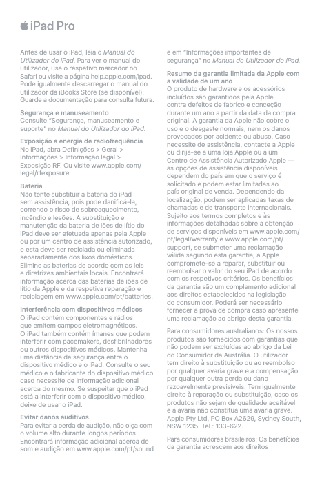 Page 1 of 4 - Apple IPadPro(9.7-inch) IPad Pro Info Guide User Manual Informaçõessobreoi Pad Ipad-pro-info Po