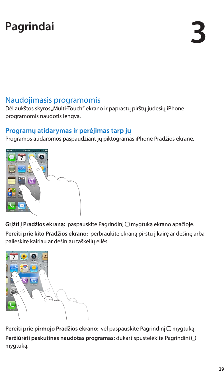 Apple Iphone 3g Vartotojo Vadovas User Manual I Phone I Os 4 2 Ir 4 3 Programinei įrangai Os4