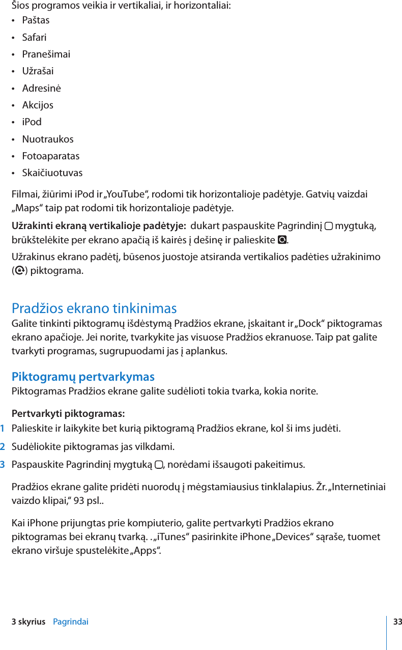 Apple Iphone 3g Vartotojo Vadovas User Manual I Phone I Os 4 2 Ir 4 3 Programinei įrangai Os4