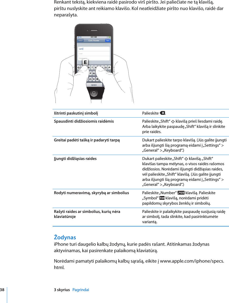 Apple Iphone 3g Vartotojo Vadovas User Manual I Phone I Os 4 2 Ir 4 3 Programinei įrangai Os4