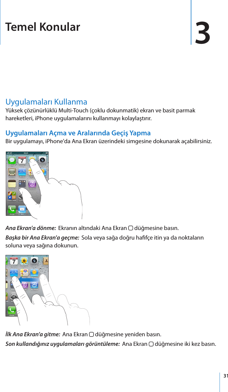 Apple Iphone 3g Kullanma Kilavuzu User Manual I Phone I Os 4 2 Ve 4 3 Yazilimi Icin Os4 Guide Tu