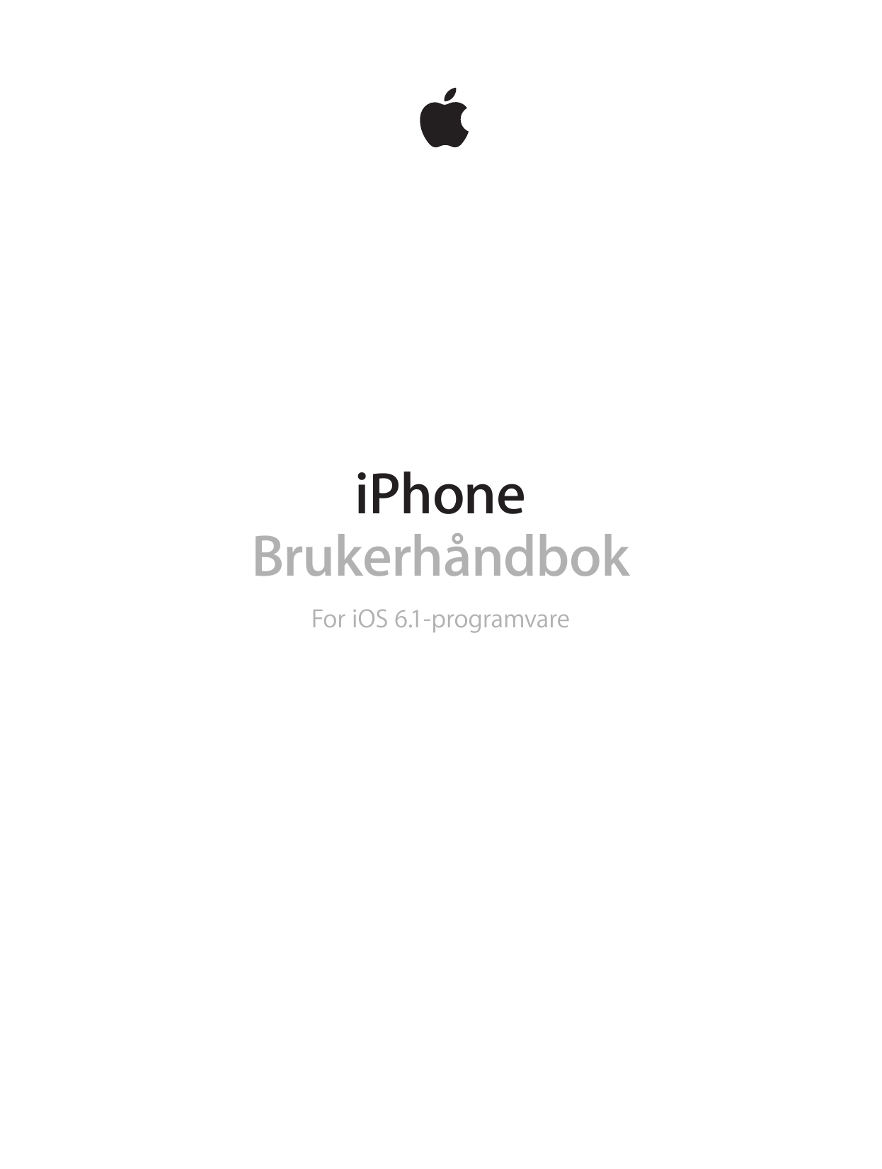 Apple IPhone 3GS Brukerhåndbok User Manual I Phone (For OS 6.1 ...