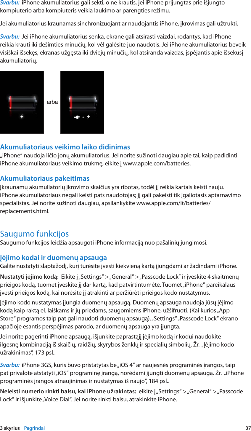 Apple Iphone 3gs Iphone Naudotojo Vadovas User Manual I Phone Vartotojo I Os 5 1 Programinei įrangai Ios5