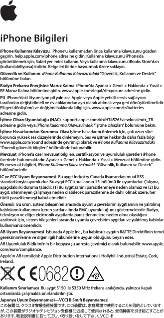 Page 1 of 2 - Apple IPhone 5 Bilgileri User Manual I Phone 5c Info Tu