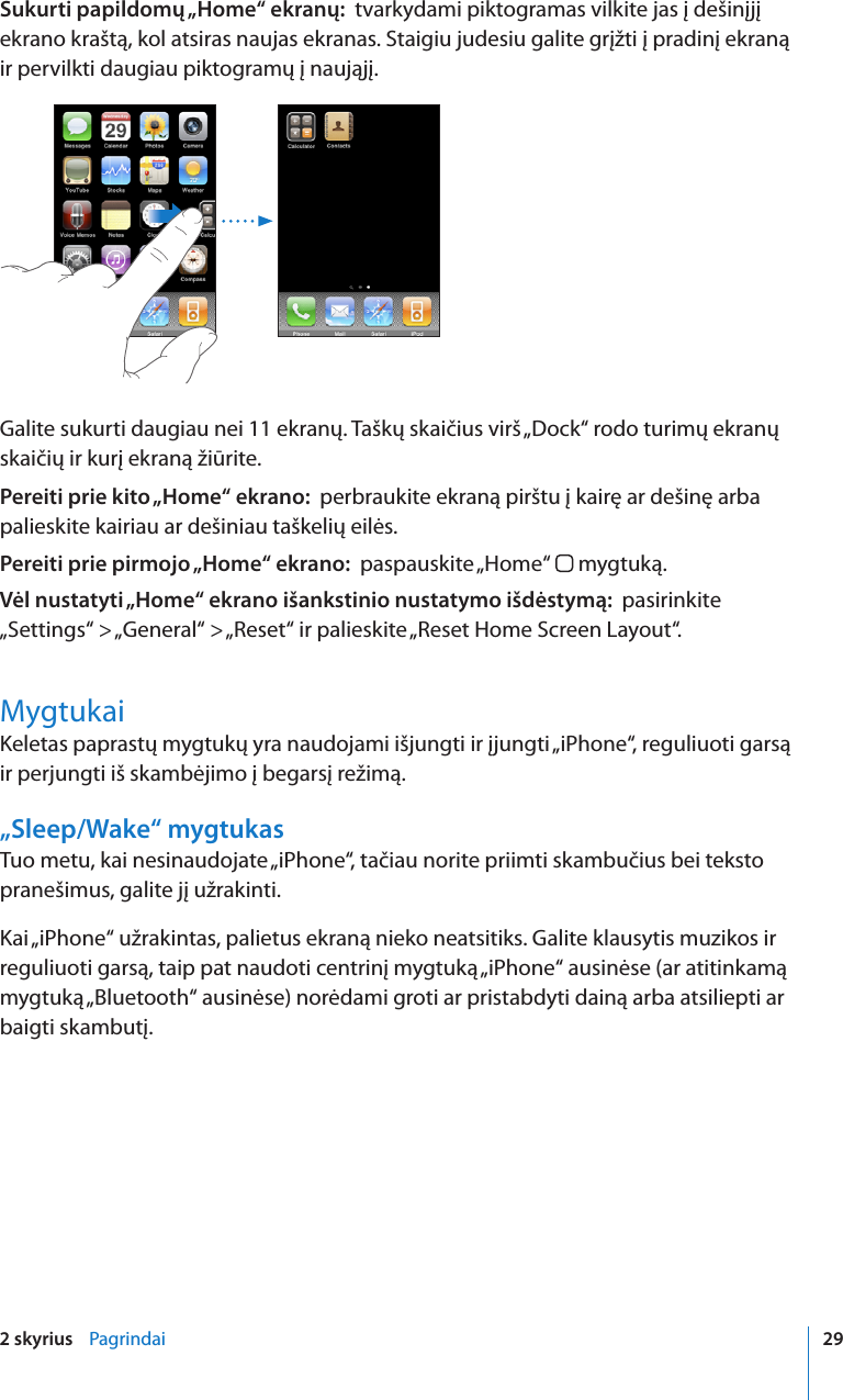 Apple Iphone Originalus Iphone Vartotojo Vadovas User Manual I Phone I Os 3 1 Programinei įrangai Os3 1