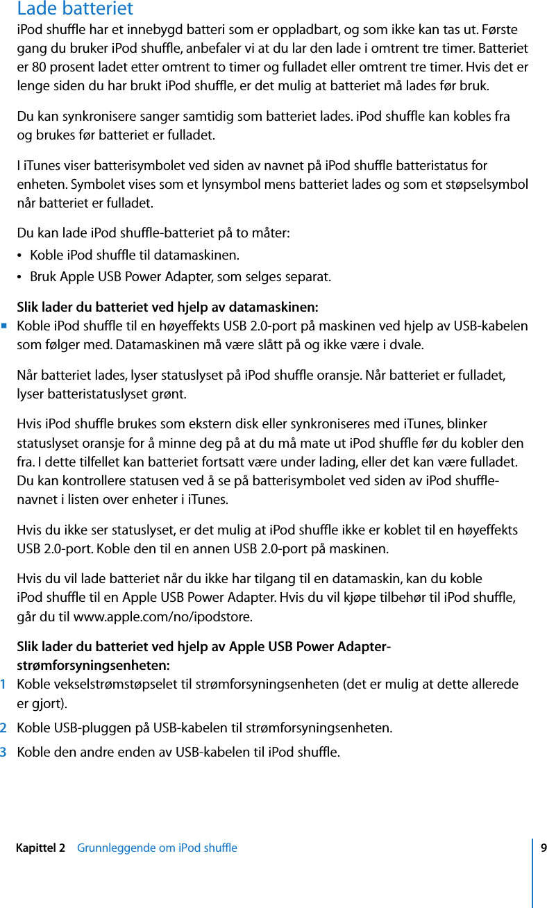 Apple IPod (tredje Brukerhåndbok User Manual I (3. 3rd Gen UG H
