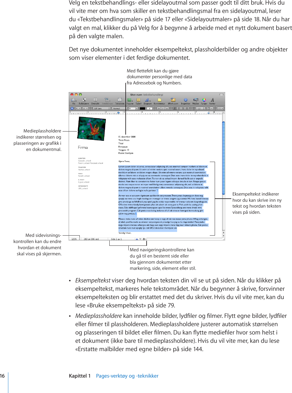 Apple Iwork 09 Pages 09 Brukerhandbok User Manual Pages 09