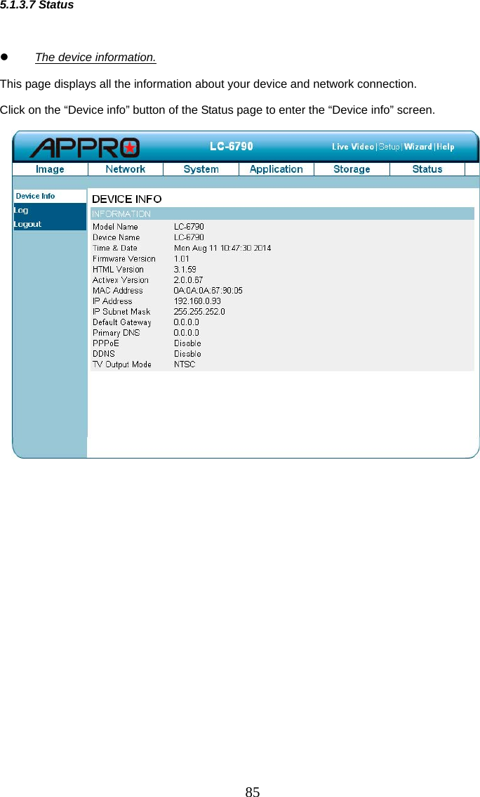 Page 86 of Appro Technology RF1 802.11bgn WLAN module User Manual 1