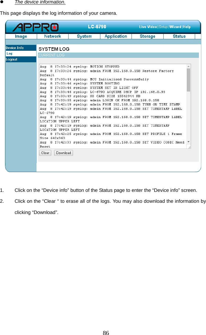 Page 87 of Appro Technology RF1 802.11bgn WLAN module User Manual 1