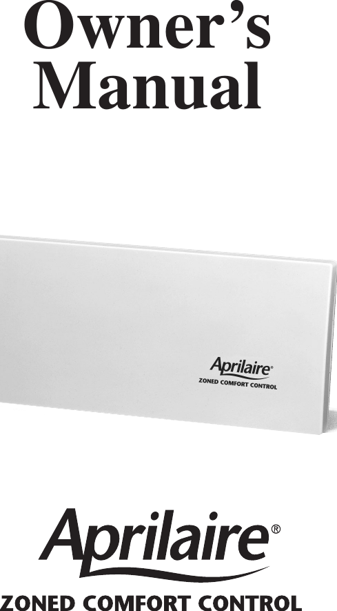 Page 1 of 8 - Aprilaire Aprilaire-6303-Users-Manual- 10005202_B AA Zone Control Owners  Aprilaire-6303-users-manual