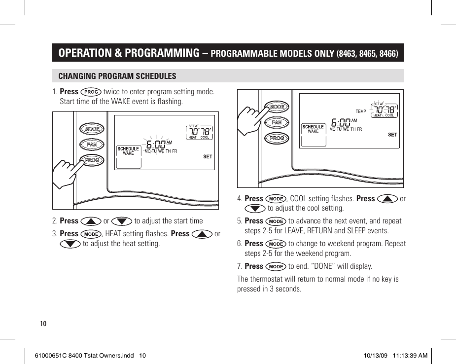 Page 10 of 12 - Aprilaire Aprilaire-8466-Users-Manual-  Aprilaire-8466-users-manual