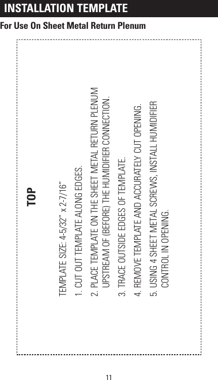 Page 11 of 12 - Aprilaire Aprilaire-Dehumidifier-4655-Users-Manual-  58 Humidistat Installation Manual Aprilaire-dehumidifier-4655-users-manual