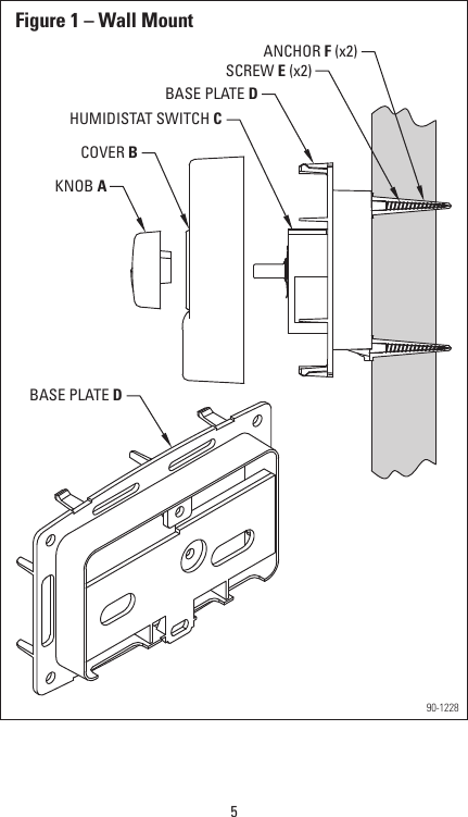 Page 5 of 12 - Aprilaire Aprilaire-Dehumidifier-4655-Users-Manual-  58 Humidistat Installation Manual Aprilaire-dehumidifier-4655-users-manual
