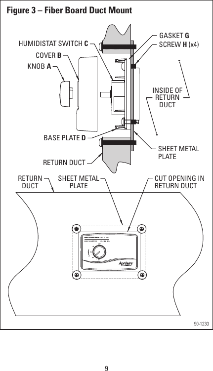 Page 9 of 12 - Aprilaire Aprilaire-Dehumidifier-4655-Users-Manual-  58 Humidistat Installation Manual Aprilaire-dehumidifier-4655-users-manual