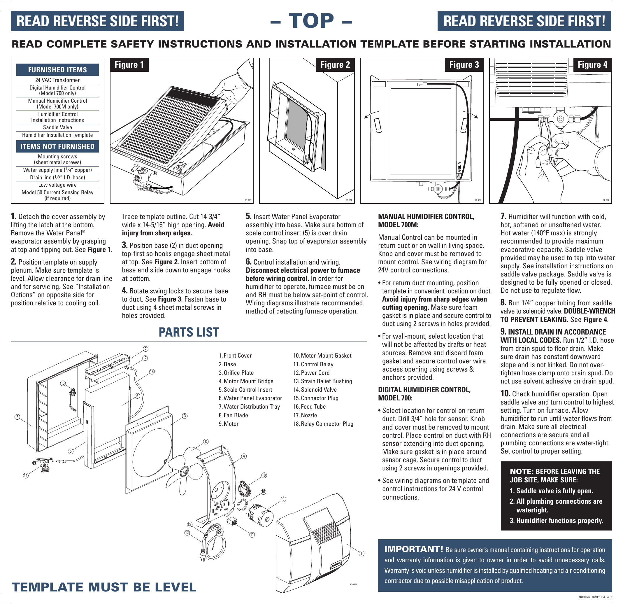 Aprilaire 700 Wiring Instructions Wiring Diagram and Schematic