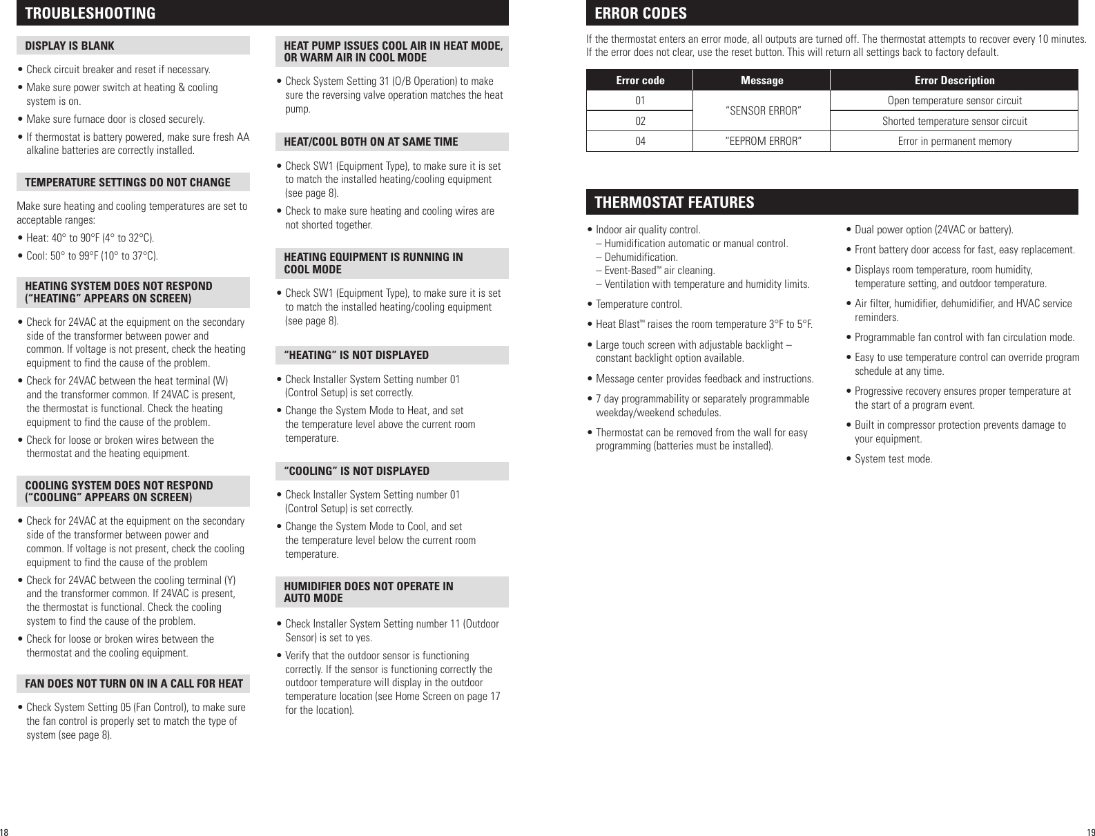 Page 10 of 11 - Aprilaire Aprilaire-Thermostat-8620-Users-Manual-  Aprilaire-thermostat-8620-users-manual