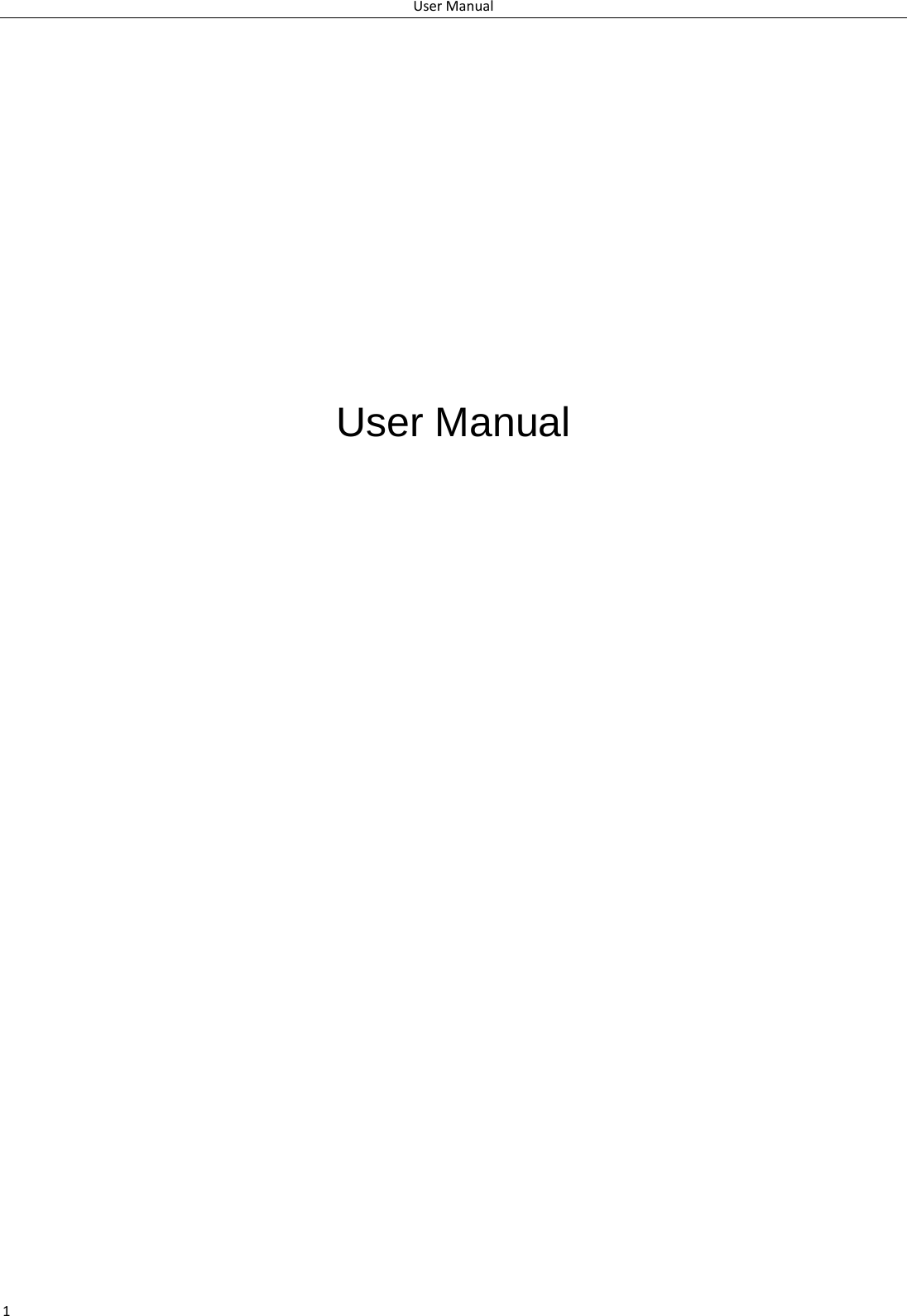 User Manual 1               User Manual