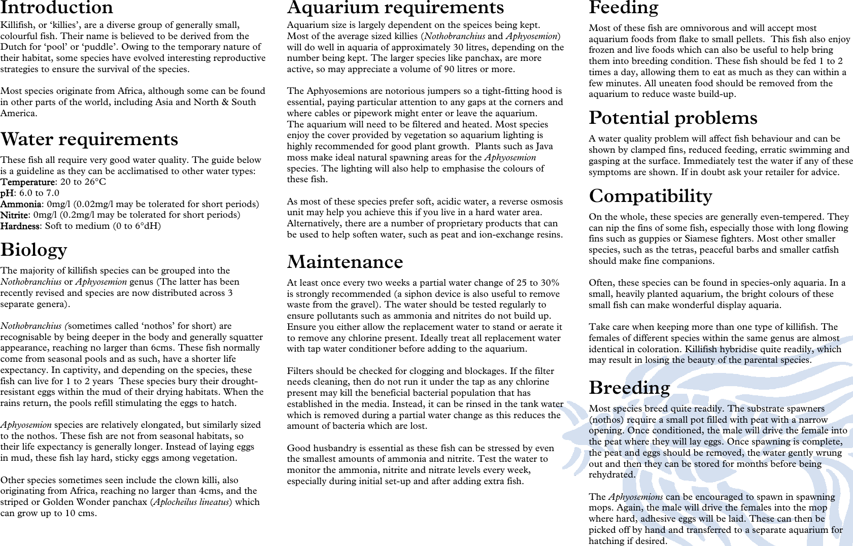 Page 2 of 2 - 35 Killifish  Care-Sheet-Killifish